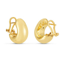 Load image into Gallery viewer, 14k Yellow Gold Small Omega C Hoops