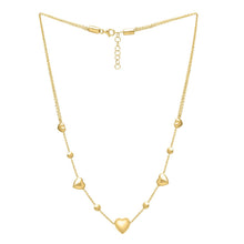 Load image into Gallery viewer, 14k Yellow Gold Puff Heart Adjustable Necklace