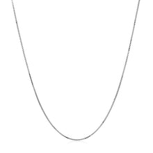 Load image into Gallery viewer, Double Extendable Box Chain in 14k White Gold (0.6mm)
