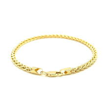 Load image into Gallery viewer, 3.3mm 14k Yellow Gold Light Weight Wheat Bracelet