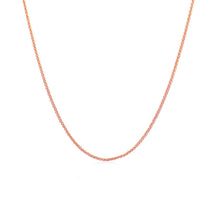 Load image into Gallery viewer, 14k Rose Gold Round Wheat Chain (1.00 mm)