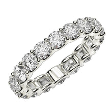 Load image into Gallery viewer, Round Cut Lab Grown Diamond Eternity Ring in 14k White Gold (2 cttw FG/VS2)