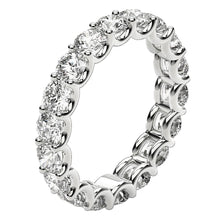 Load image into Gallery viewer, Round Cut Lab Grown Diamond Eternity Ring in 14k White Gold (2 cttw FG/VS2)