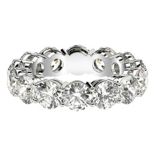 Load image into Gallery viewer, Round Cut Lab Grown Diamond Eternity Ring in 14k White Gold (6 cttw FG/VS2)