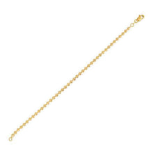 Load image into Gallery viewer, Moon Cut Bead Chain Bracelet in 14k Yellow Gold (3.00 mm)