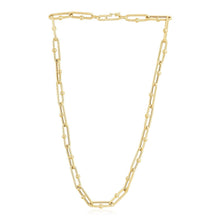 Load image into Gallery viewer, 14k Yellow Gold High Polish Elongated Paperclip Jax Link Necklace