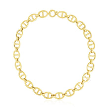 Load image into Gallery viewer, 14k Yellow Gold High Polish Oval Mariner Link Necklace (13.8mm)