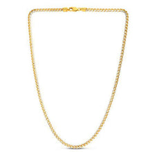 Load image into Gallery viewer, 14k Yellow Gold Round Pave Franco Chain (4.00 mm)