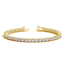 Load image into Gallery viewer, Lab Grown Round Diamond Tennis Bracelet in 14k Yellow Gold (8 cctw F/G VS2/SI1)