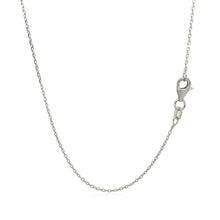 Load image into Gallery viewer, 10k White Diamond Cut Cable Link Chain (0.87 mm)