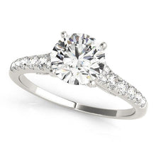 Load image into Gallery viewer, 14k White Gold Diamond Engagement Ring With Single Row Band (1 3/4 cttw)