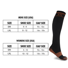 Load image into Gallery viewer, 6-Pairs: Unisex Copper-Infused Knee High Compression Socks