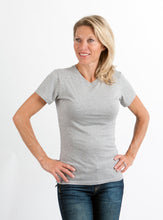 Load image into Gallery viewer, Spun Bamboo Women's Bamboo/Cotton Short Sleeve Crew Neck T-Shirt - Heather Grey