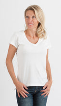 Load image into Gallery viewer, Clearance Women's Bamboo V-Neck Cap Sleeve T-Shirt