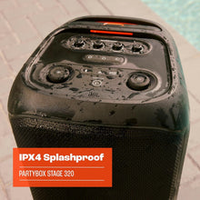 Load image into Gallery viewer, JBL Party Box Stage 320 Bluetooth Party Speaker Illuminated Splash‑Resistant 240W