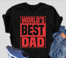 Load image into Gallery viewer, World's Best Dad Men's Bamboo Viscose/Organic Cotton Short Sleeve Graphic T-Shirt