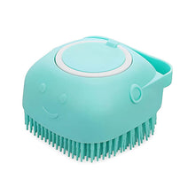 Load image into Gallery viewer, Soft Dog Cat Pet Bath Scrubber Massager Brush With Shampoo Dispenser