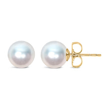 Load image into Gallery viewer, 14k White Gold 5-5.5MM Cultured Freshwater Pearl Solitaire Stud Earrings