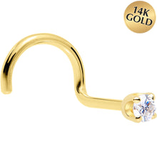 Load image into Gallery viewer, 14k Yellow Gold 2mm Moissanite Nose Ring