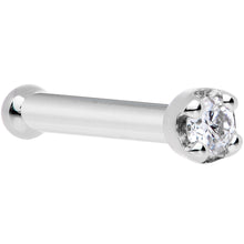 Load image into Gallery viewer, Solid 14K White Gold 1.5mm Genuine Diamond Nose Ring