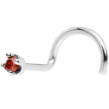 Load image into Gallery viewer, Solid 14K White Gold 1.5mm Genuine Red Diamond Nose Ring