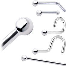 Load image into Gallery viewer, Solid 14K White Gold 1.5mm Ball Nose Ring