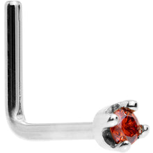 Load image into Gallery viewer, Solid 18K White Gold 1.5mm Genuine Red Diamond Nose Ring
