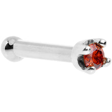 Load image into Gallery viewer, Solid 14K White Gold 1.5mm Genuine Red Diamond Nose Ring
