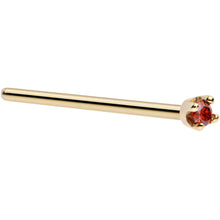 Load image into Gallery viewer, Solid 18K Yellow Gold 1.5mm Genuine Red Diamond Nose Ring