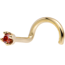 Load image into Gallery viewer, 14k Yellow Gold 2mm Lab Grown Red Diamond Nose Ring