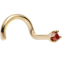 Load image into Gallery viewer, Solid 18K Yellow Gold 1.5mm Genuine Red Diamond Nose Ring