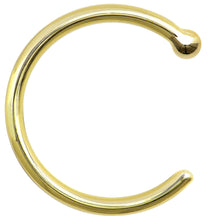 Load image into Gallery viewer, 18G 5/16 Solid 18K Yellow Gold Nose Hoop