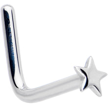 Load image into Gallery viewer, Solid 14K White Gold Star Nose Ring