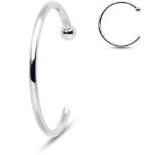 Load image into Gallery viewer, 20G 3/8 Solid 18K White Gold Nose Hoop