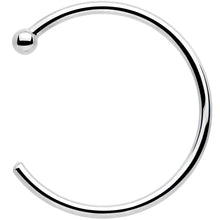 Load image into Gallery viewer, 20G 3/8 Solid 18K White Gold Nose Hoop
