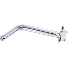 Load image into Gallery viewer, Solid 14K White Gold Star Nose Ring