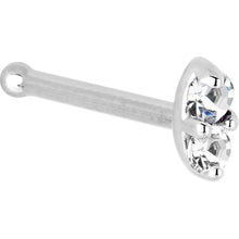 Load image into Gallery viewer, 14k White Gold 1.5mm Genuine Diamond Marquise Nose Ring