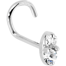 Load image into Gallery viewer, 14k White Gold 1.5mm Genuine Diamond Marquise Nose Ring