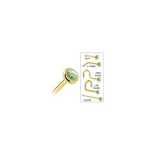 Load image into Gallery viewer, Solid 14K Yellow Gold 2mm Labradorite Nose Ring