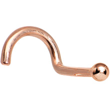 Load image into Gallery viewer, Solid 14K Rose Gold 1.5mm Ball Nose Ring