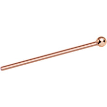 Load image into Gallery viewer, Solid 14K Rose Gold 1.5mm Ball Nose Ring