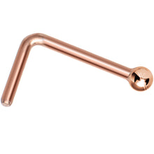 Load image into Gallery viewer, Solid 14K Rose Gold 1.5mm Ball Nose Ring