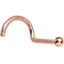Load image into Gallery viewer, Solid 14K Rose Gold 1.5mm Ball Nose Ring