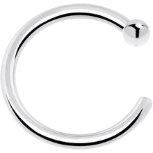 Load image into Gallery viewer, 20G 1/4 14k Solid White Gold Nose Hoop