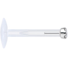 Load image into Gallery viewer, 16G Bioplast 14K White Gold 1.5mm Genuine Diamond Micro Labret