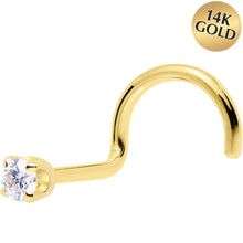 Load image into Gallery viewer, 14k Yellow Gold 2mm Moissanite Nose Ring