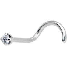 Load image into Gallery viewer, Solid 14K White Gold 1.5mm Genuine Diamond Nose Ring