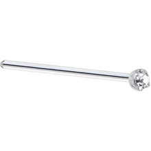 Load image into Gallery viewer, Solid 14K White Gold 1.5mm Genuine Diamond Nose Ring