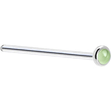 Load image into Gallery viewer, Solid 14K White Gold 2mm Genuine Peridot Nose Ring