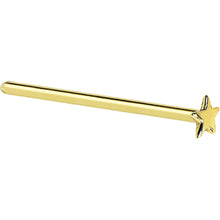 Load image into Gallery viewer, Solid 14K Yellow Gold Star Nose Ring